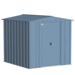 Arrow Classic Steel Storage Shed, 6 Ft. X 7 Ft., Blue Grey