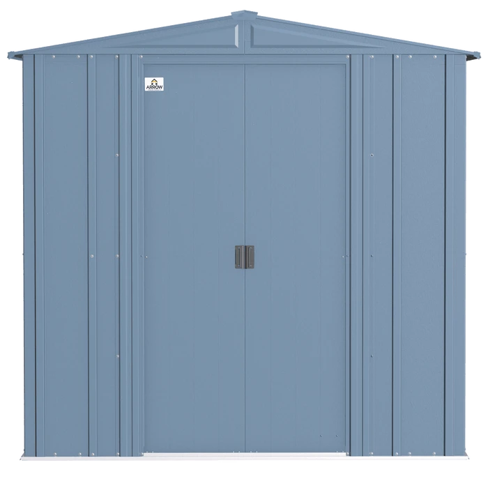 Arrow Classic Steel Storage Shed, 6 Ft. X 7 Ft., Blue Grey 5 Arrow Classic Steel Storage Shed, 6 Ft. X 7 Ft., Blue Grey - Image 5