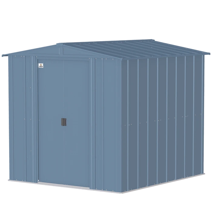Arrow Classic Steel Storage Shed, 6 Ft. X 7 Ft., Blue Grey 9 Arrow Classic Steel Storage Shed, 6 Ft. X 7 Ft., Blue Grey - Image 9