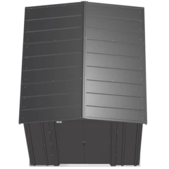 Arrow Classic Steel Storage Shed, 6 Ft. X 7 Ft., Charcoal -ShelterLogic || Arrow Shop clg67cc silo image 03