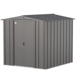 Arrow Classic Steel Storage Shed, 6 Ft. X 7 Ft., Charcoal -ShelterLogic || Arrow Shop clg67cc silo image 06