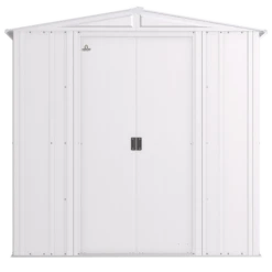 Arrow Classic Steel Storage Shed, 6 Ft. X 7 Ft., Flute Grey -ShelterLogic || Arrow Shop clg67fg silo image 02