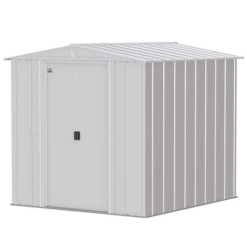 Arrow Classic Steel Storage Shed, 6 Ft. X 7 Ft., Flute Grey -ShelterLogic || Arrow Shop clg67fg silo image 06