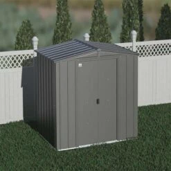Arrow Classic Steel Storage Shed, Charcoal -ShelterLogic || Arrow Shop clg86cc image 01 1