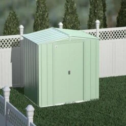 Arrow Classic Steel Storage Shed, Sage Green -ShelterLogic || Arrow Shop clg86sg image 01 1