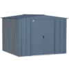 Arrow Classic Steel Storage Shed, 8 Ft. X 8 Ft., Blue Grey