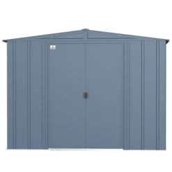 Arrow Classic Steel Storage Shed, 8 Ft. X 8 Ft., Blue Grey 13 Arrow Classic Steel Storage Shed, 8 Ft. X 8 Ft., Blue Grey -ShelterLogic || Arrow Shop clg88bg silo image 02