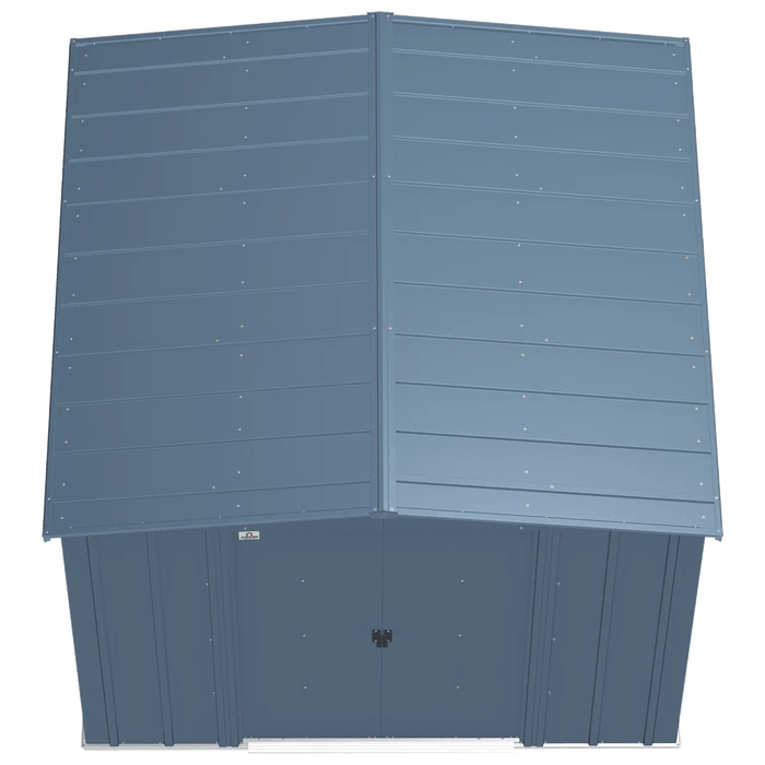 Arrow Classic Steel Storage Shed, 8 Ft. X 8 Ft., Blue Grey 5 Arrow Classic Steel Storage Shed, 8 Ft. X 8 Ft., Blue Grey - Image 5