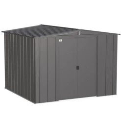 Arrow Classic Steel Storage Shed, 8 Ft. X 8 Ft., Charcoal