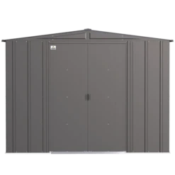 Arrow Classic Steel Storage Shed, 8 Ft. X 8 Ft., Charcoal -ShelterLogic || Arrow Shop clg88cc silo image 02