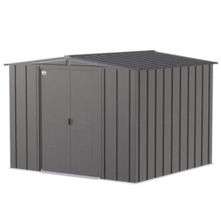 Arrow Classic Steel Storage Shed, 8 Ft. X 8 Ft., Charcoal -ShelterLogic || Arrow Shop clg88cc silo image 06