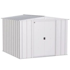Arrow Classic Steel Storage Shed, 8 Ft. X 8 Ft., Flute Grey