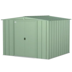 Arrow Classic Steel Storage Shed, 8 Ft. X 8 Ft., Sage Green -ShelterLogic || Arrow Shop clg88sg silo image 06