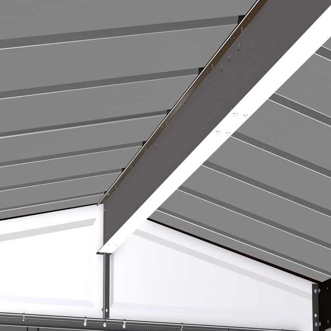 Arrow Classic Steel Storage Shed, Flute Grey 13 Arrow Classic Steel Storage Shed, Flute Grey - Image 13