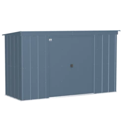 Arrow Classic Steel Storage Shed, 10 Ft. X 4 Ft., Blue Grey