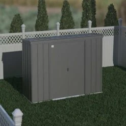 Arrow Classic Steel Storage Shed, 10 Ft. X 4 Ft., Charcoal 12 Arrow Classic Steel Storage Shed, 10 Ft. X 4 Ft., Charcoal -ShelterLogic || Arrow Shop clp104cc image 01