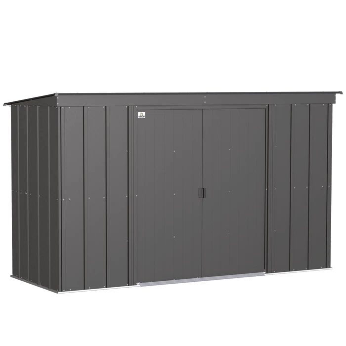 Arrow Classic Steel Storage Shed, 10 Ft. X 4 Ft., Charcoal 1 Arrow Classic Steel Storage Shed, 10 Ft. X 4 Ft., Charcoal
