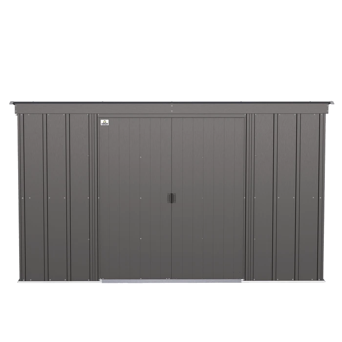 Arrow Classic Steel Storage Shed, 10 Ft. X 4 Ft., Charcoal 4 Arrow Classic Steel Storage Shed, 10 Ft. X 4 Ft., Charcoal - Image 4
