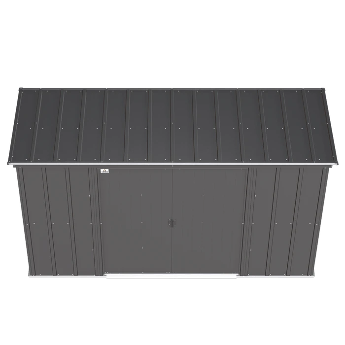 Arrow Classic Steel Storage Shed, 10 Ft. X 4 Ft., Charcoal 5 Arrow Classic Steel Storage Shed, 10 Ft. X 4 Ft., Charcoal - Image 5