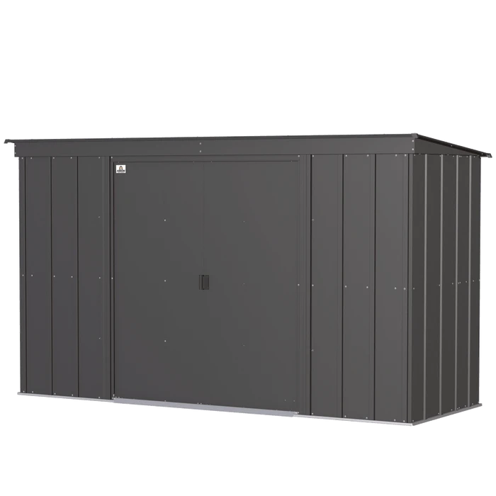 Arrow Classic Steel Storage Shed, 10 Ft. X 4 Ft., Charcoal 8 Arrow Classic Steel Storage Shed, 10 Ft. X 4 Ft., Charcoal - Image 8