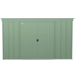 Arrow Classic Steel Storage Shed, 10 Ft. X 4 Ft., Sage Green -ShelterLogic || Arrow Shop clp104sg silo image 02