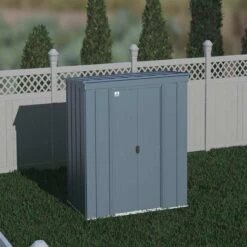 Arrow Classic Steel Storage Shed, 6 Ft. X 4 Ft., Blue Grey -ShelterLogic || Arrow Shop clp64bg image 01