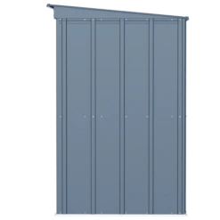 Arrow Classic Steel Storage Shed, 6 Ft. X 4 Ft., Blue Grey -ShelterLogic || Arrow Shop clp64bg silo image 04