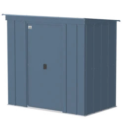 Arrow Classic Steel Storage Shed, 6 Ft. X 4 Ft., Blue Grey -ShelterLogic || Arrow Shop clp64bg silo image 06