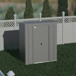 Arrow Classic Steel Storage Shed, 6 Ft. X 4 Ft., Charcoal 12 Arrow Classic Steel Storage Shed, 6 Ft. X 4 Ft., Charcoal -ShelterLogic || Arrow Shop clp64cc image 01