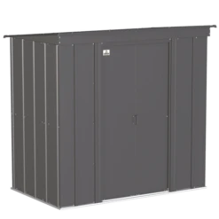 Arrow Classic Steel Storage Shed, 6 Ft. X 4 Ft., Charcoal