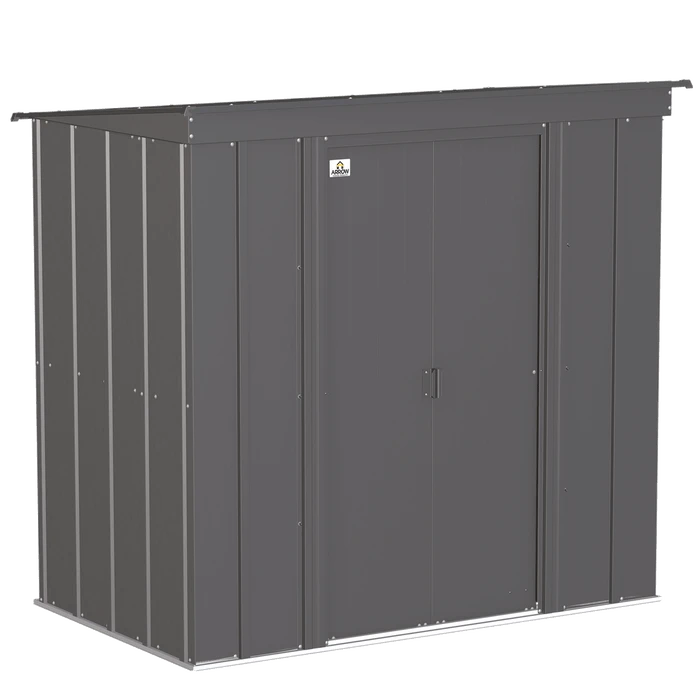 Arrow Classic Steel Storage Shed, 6 Ft. X 4 Ft., Charcoal 1 Arrow Classic Steel Storage Shed, 6 Ft. X 4 Ft., Charcoal