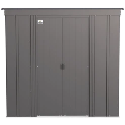 Arrow Classic Steel Storage Shed, 6 Ft. X 4 Ft., Charcoal 13 Arrow Classic Steel Storage Shed, 6 Ft. X 4 Ft., Charcoal -ShelterLogic || Arrow Shop clp64cc silo image 02