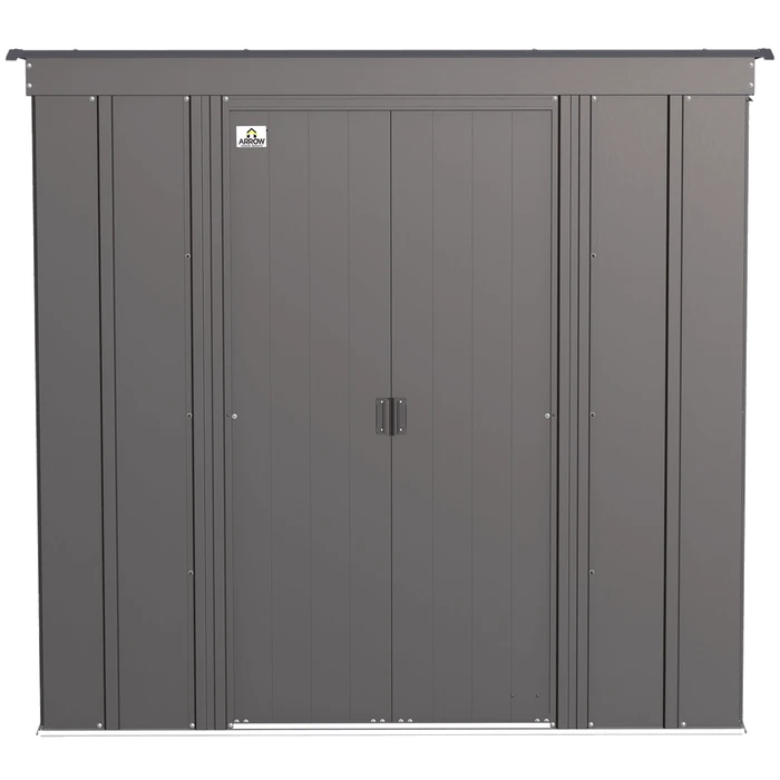 Arrow Classic Steel Storage Shed, 6 Ft. X 4 Ft., Charcoal 4 Arrow Classic Steel Storage Shed, 6 Ft. X 4 Ft., Charcoal - Image 4