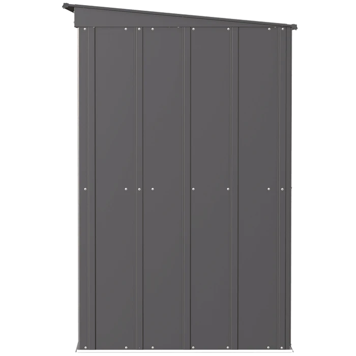 Arrow Classic Steel Storage Shed, 6 Ft. X 4 Ft., Charcoal 6 Arrow Classic Steel Storage Shed, 6 Ft. X 4 Ft., Charcoal - Image 6
