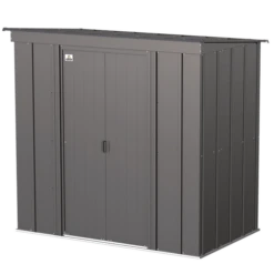 Arrow Classic Steel Storage Shed, 6 Ft. X 4 Ft., Charcoal 17 Arrow Classic Steel Storage Shed, 6 Ft. X 4 Ft., Charcoal -ShelterLogic || Arrow Shop clp64cc silo image 06