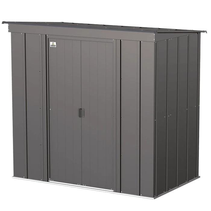 Arrow Classic Steel Storage Shed, 6 Ft. X 4 Ft., Charcoal 8 Arrow Classic Steel Storage Shed, 6 Ft. X 4 Ft., Charcoal - Image 8