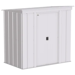 Arrow Classic Steel Storage Shed, 6 Ft. X 4 Ft., Flute Grey