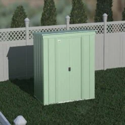Arrow Classic Steel Storage Shed, 6 Ft. X 4 Ft., Sage Green -ShelterLogic || Arrow Shop clp64sg image 01