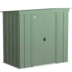 Arrow Classic Steel Storage Shed, 6 Ft. X 4 Ft., Sage Green