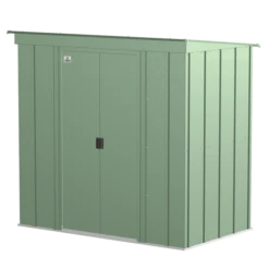 Arrow Classic Steel Storage Shed, 6 Ft. X 4 Ft., Sage Green -ShelterLogic || Arrow Shop clp64sg silo image 06