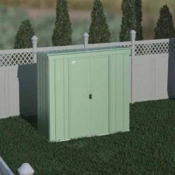 Arrow Classic Steel Storage Shed, 8 Ft. X 4 Ft., Sage Green -ShelterLogic || Arrow Shop clp84sg image 01