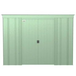 Arrow Classic Steel Storage Shed, 8 Ft. X 4 Ft., Sage Green -ShelterLogic || Arrow Shop clp84sg silo image 02