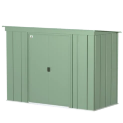 Arrow Classic Steel Storage Shed, 8 Ft. X 4 Ft., Sage Green -ShelterLogic || Arrow Shop clp84sg silo image 06