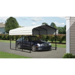 Arrow Carport, 10 Ft. X 15 Ft. X 7 Ft. Eggshell -ShelterLogic || Arrow Shop cph101507 3
