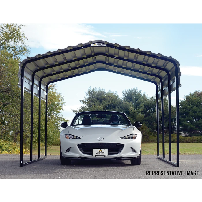 Arrow Carport, 10 Ft. X 29 Ft. X 7 Ft. Eggshell 11 Arrow Carport, 10 Ft. X 29 Ft. X 7 Ft. Eggshell - Image 11