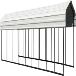 ShelterLogic || Arrow Shop 23 Arrow Carport, 10 Ft. X 42 Ft. X 7 Ft. Eggshell