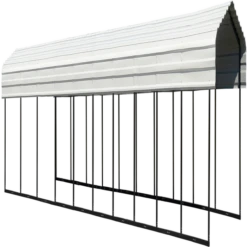 Arrow Carport, 10 Ft. X 47 Ft. X 7 Ft. Eggshell