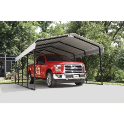 Arrow Carport, 12 Ft. X 20 Ft. X 7 Ft. Eggshell -ShelterLogic || Arrow Shop cph122007 2