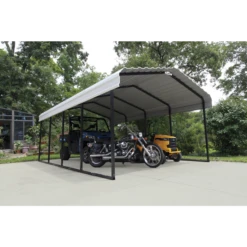 Arrow Carport, 12 Ft. X 20 Ft. X 7 Ft. Eggshell -ShelterLogic || Arrow Shop cph122007 6