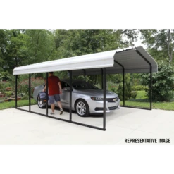 Arrow Carport, 12 Ft. X 24 Ft. X 7 Ft. Eggshell 25 Arrow Carport, 12 Ft. X 24 Ft. X 7 Ft. Eggshell -ShelterLogic || Arrow Shop cph122407 7